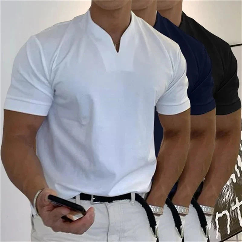 👕Pánske elegantné krátke rukávy fitness tričko