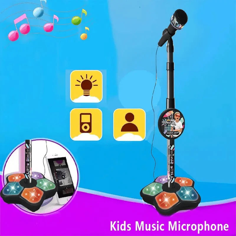 Hra s vysúvacím mikrofónom, karaoke hra so svetlom