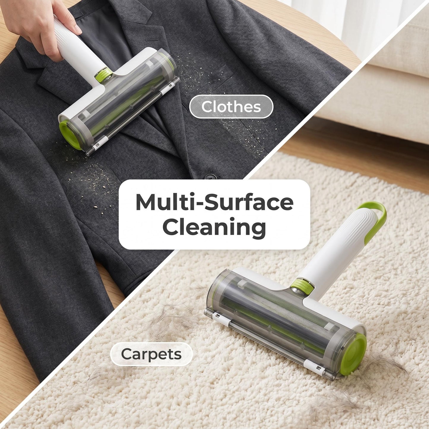 🔥Časovo obmedzená ponuka! Obojstranný umývateľný valček na odstraňovanie žmolkov! Odstraňuje žmolky a prach len jedným valčekom!🐾