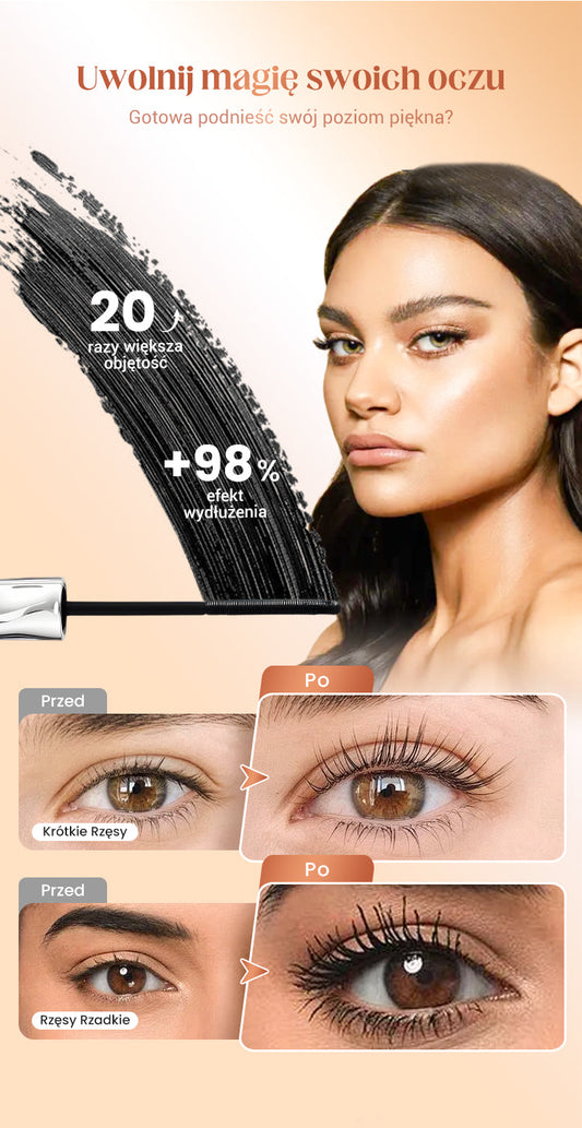 😍(🔥Kúp 1 a získajte 1 zadarmo🔥)Vodoodporna in odporna na znoj, podaljševalna in kodrajoča maskara