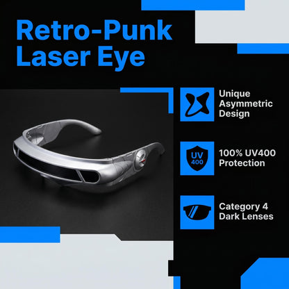 🕶️⚡Retro punkové asymetrické laserom rezané slnečné okuliare｜Ochranné šošovky proti slnečnému žiareniu UV400 úrovne 4