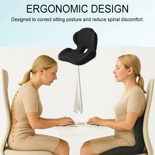 💺Jednodielny ergonomický sedací vankúš s bedrovou opierkou｜Priedušný sedací vankúš pre pohodlie chrbtice po dlhom sedení🚗