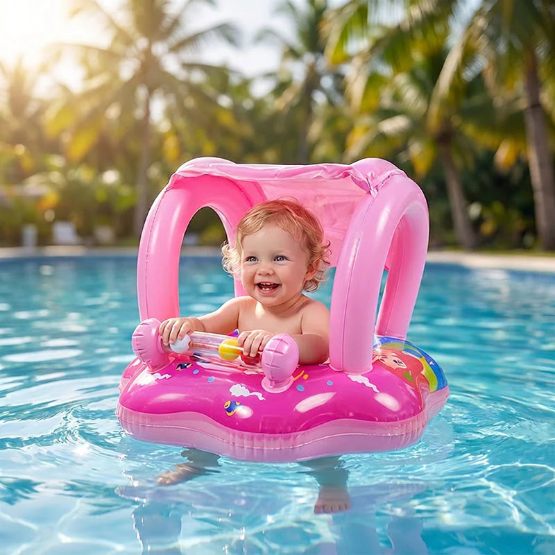 Časovo obmedzená zľava 50 % 💦 Nafukovacia plávajúca posteľ v štýle jachty s vstavanou vodnou pištoľou – nevyhnutnosť pre detské vodné hry v bazéne ⛵