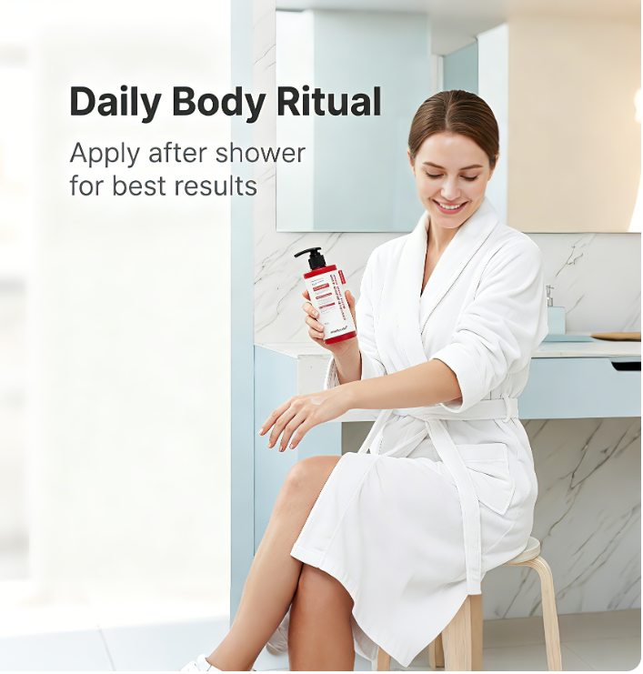 Časovo obmedzená 50% zľava 💧 Mierne kyslé exfoliačné telové mlieko na báze ryže, jemný zázrak na redukciu kožných príznakov pri keratóze pilaris 🍚