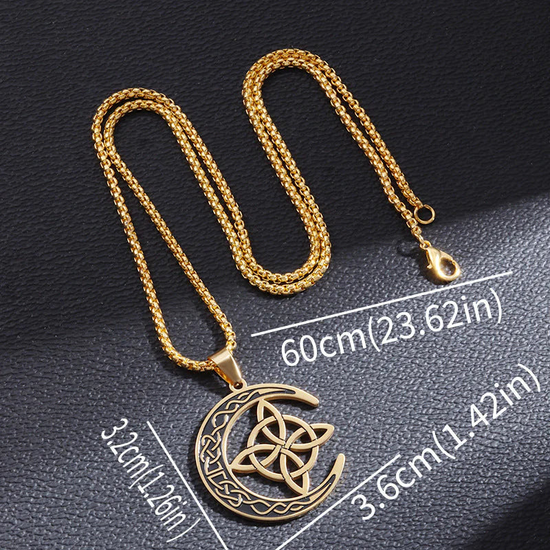 🌙✨ Tajomný keltský náhrdelník s motívom mesiaca – symbol ženskej sily a ochrany! 🎁