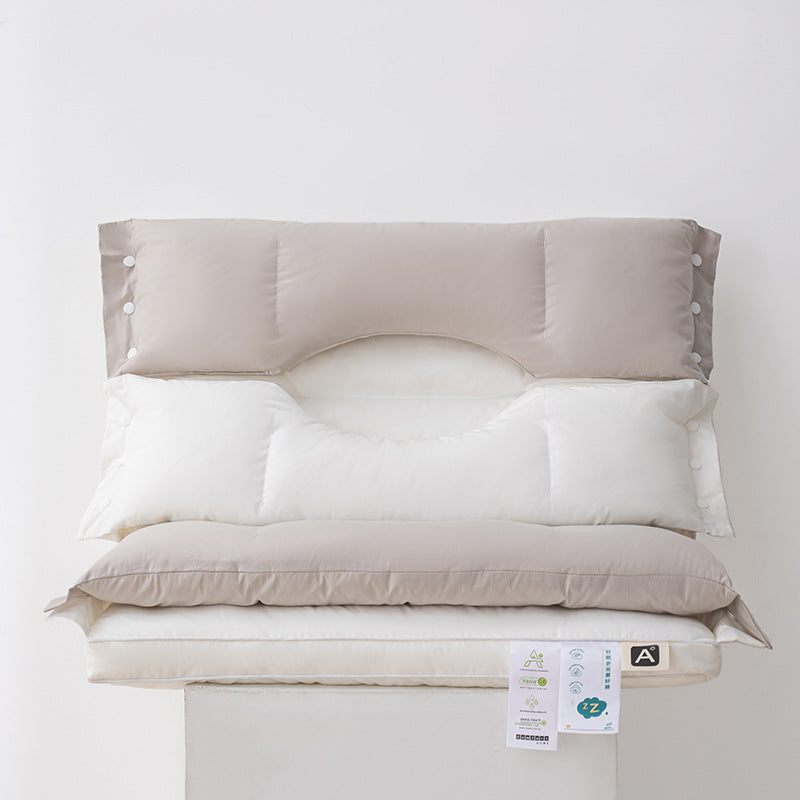 Časovo obmedzená zľava 🛌 Ergonomický vankúš na podporu krku s dvojitou mäkkou a pevnou zónou, vyrobený z čistej bavlny, antibakteriálny, odnímateľný a prateľný vankúš na podporu krku 💤🌙
