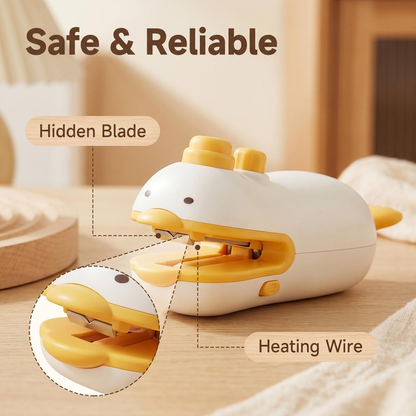 🦆Časovo obmedzená zľava🔋Mini uzatvárací stroj Little Yellow Duck, prenosný uzatvárací stroj na potraviny s nabíjateľnou USB nabíjačkou