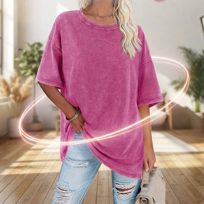 Dámske oversized tričko v vintage štýle s efektom vypraného vzhľadu