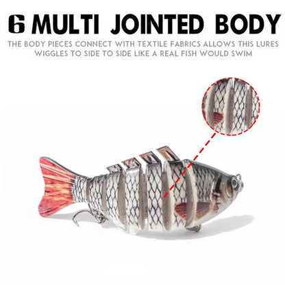 🔥🎣 Profi minőségű, tagolt úszócsali – Kézzel hangolt mozgás, 3x erősebb horgok, a Lake Fork-on sügérekre tesztelve 🐟