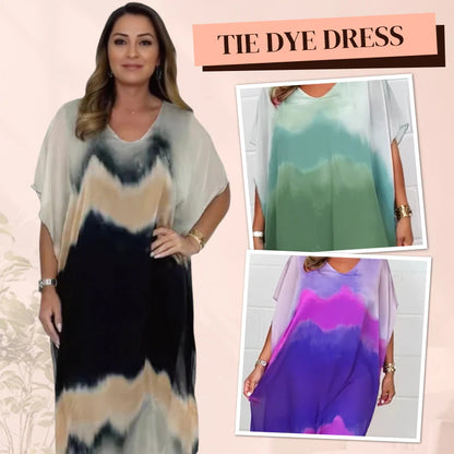 👗Pohodlné voľné šaty pre ženy s batikovaným vzorom