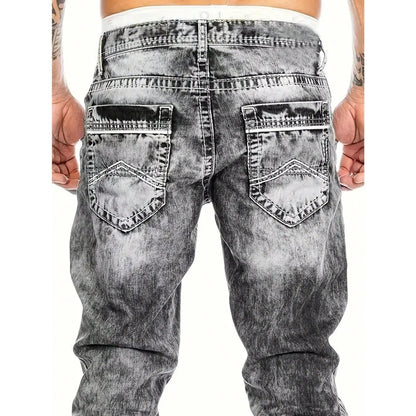 👖Pánska móda: kreatívne, pružné džínsy