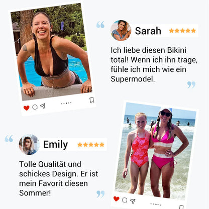 👙Vysoké bikiny s kontrolou brucha a farebným blokovým dizajnom👙