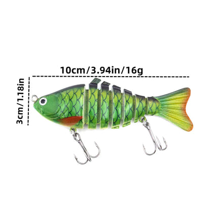 🔥🎣 Profi minőségű, tagolt úszócsali – Kézzel hangolt mozgás, 3x erősebb horgok, a Lake Fork-on sügérekre tesztelve 🐟