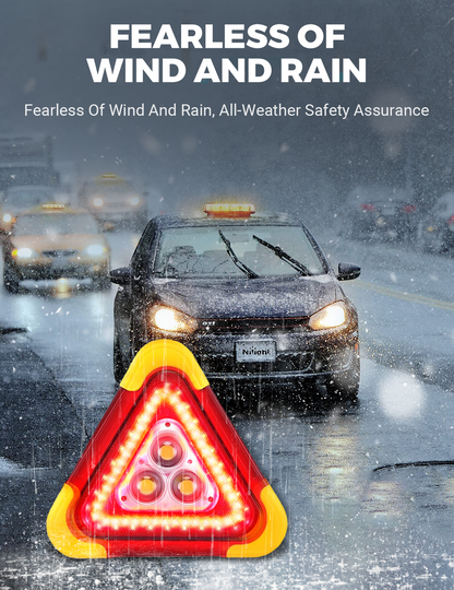 ZĽAVA 49%! 🔥 3v1 Solárne Núdzový Výstražný Trojuholník