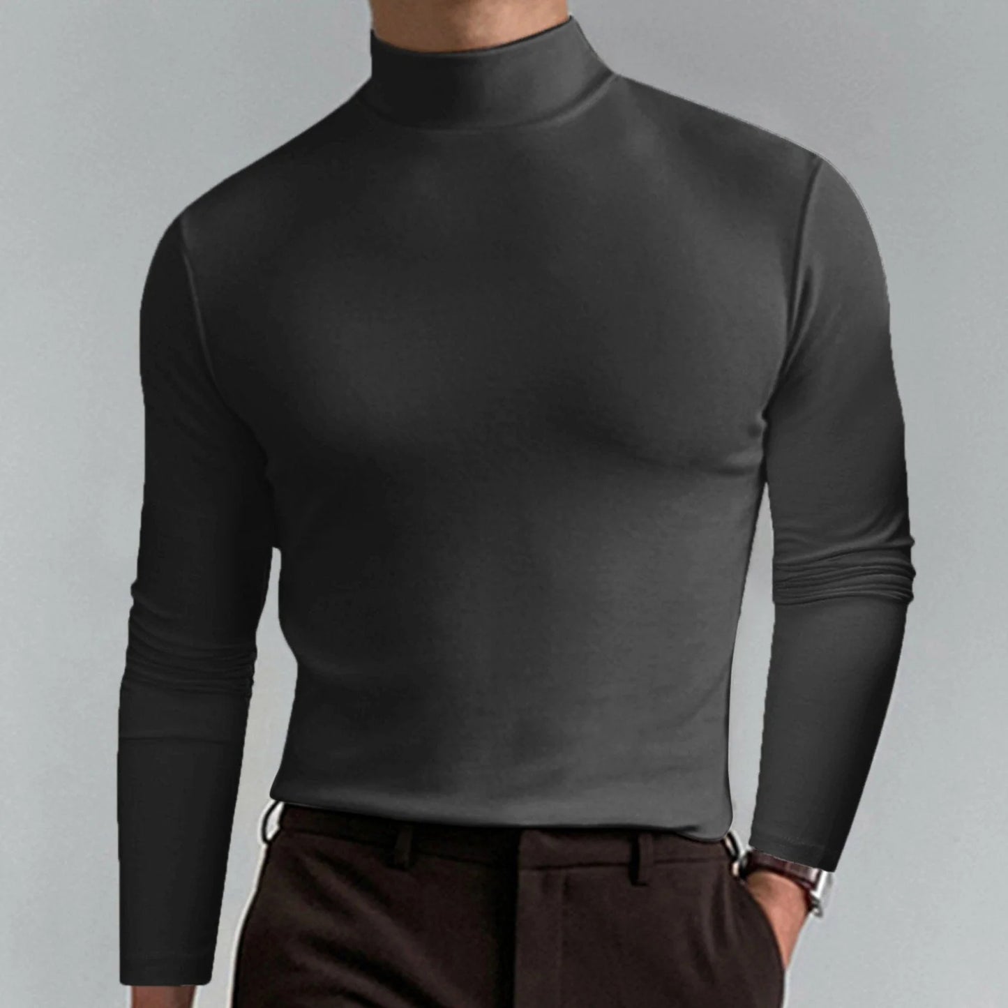 👕Tričko s vysokým golierom a dlhými rukávmi