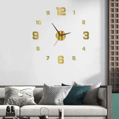 ⏰DIY 3D svietiace nástenné hodiny｜Tiché, dekoratívne hodiny do spálne bez vŕtania✨