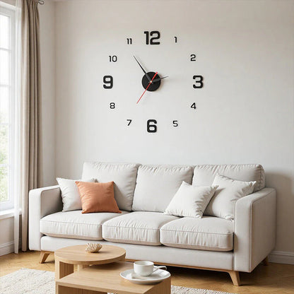 ⏰DIY 3D svietiace nástenné hodiny｜Tiché, dekoratívne hodiny do spálne bez vŕtania✨