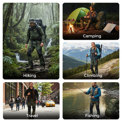 🔥👖Vetruodolné vodeodolné teplé elastické turistické nohavice v páse