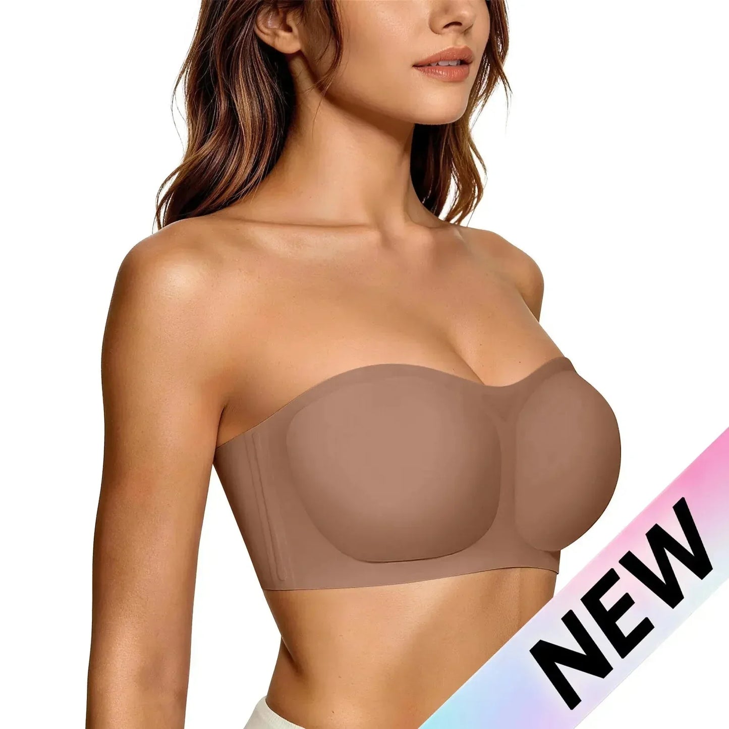 💞🔥Kúp 1 a získajte 1 zadarmo🔥Dámske podprsenky bez ramienok, push-up bandeau podprsenky, nešmýkavé bezkosticové podprsenky s výstužou, bezšvové pohodlné podprsenky typu „tube“ a „jelly“