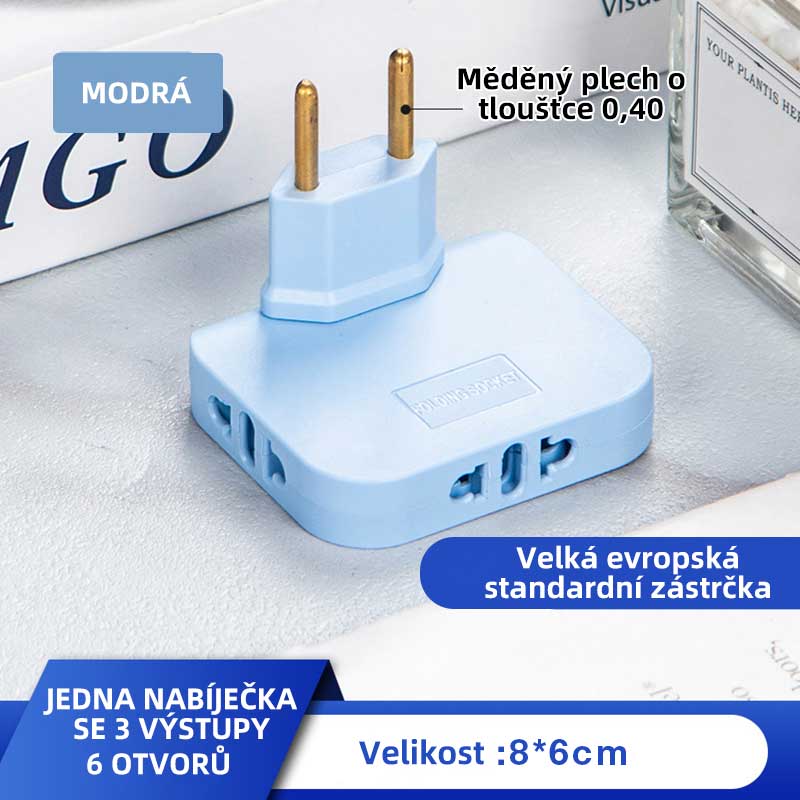 Otočný adaptér zásuvky – predlžovacia zástrčka s otočným uhlom 180 stupňov