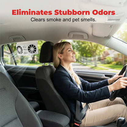☀️ Udržujte svoje auto v chlade – Automatický ventilátor s solárnym napájaním a displejom teploty – Platba pri doručení 🚗💨