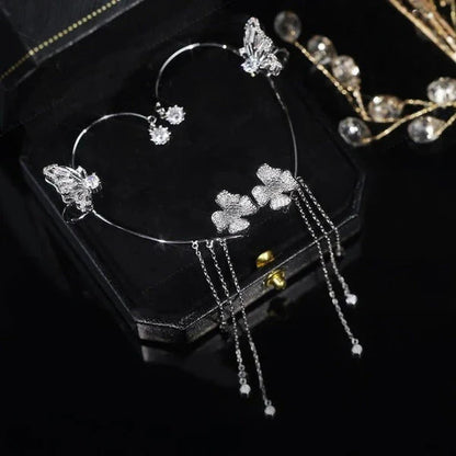 Náušnice Butterfly Tassel Ear Cuffs: sofistikované a elegantné
