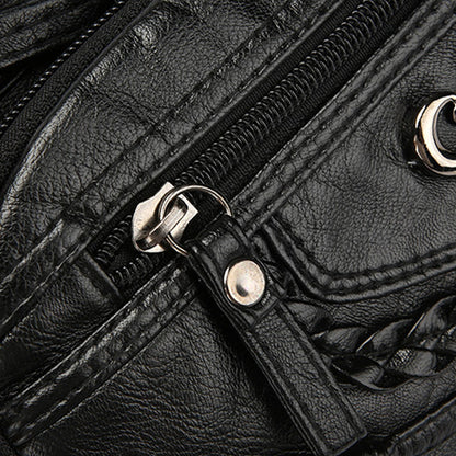 Dámska crossbody taška z jemnej PU kože s viacerými vreckami