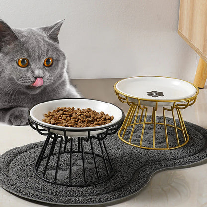 ✨🐾 Štýlová miska pre domáce zvieratá, vyrobená z potravinárskej keramiky, nevyhnutnosť pre majiteľov mačiek.