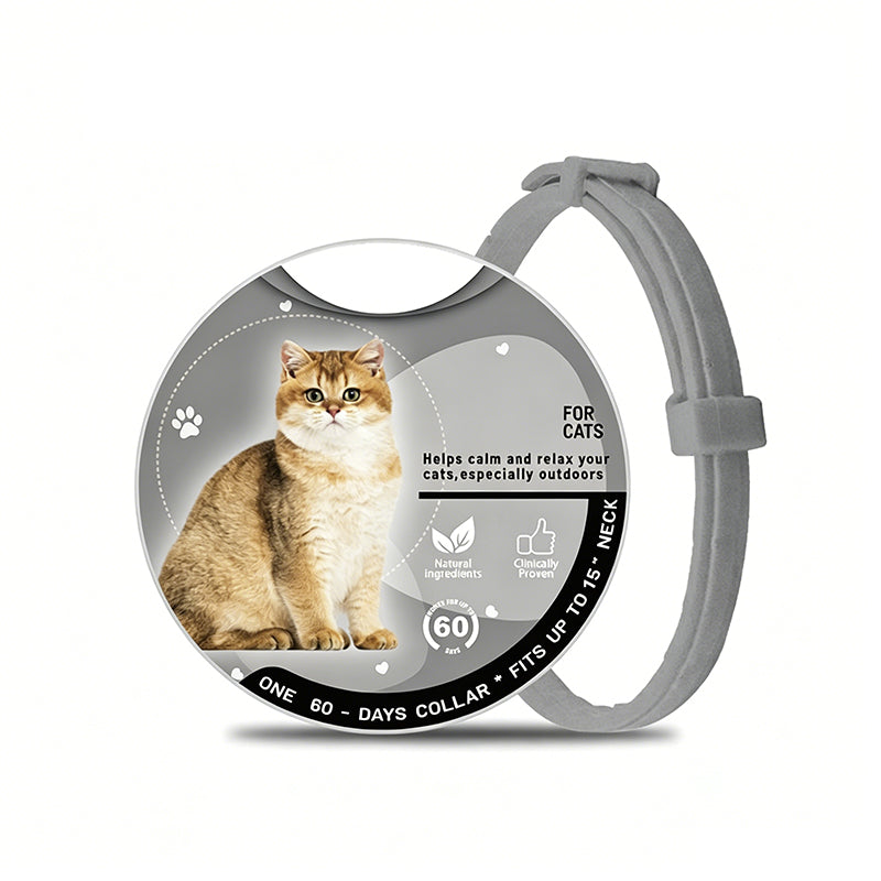 🐱🐶 Prírodný upokojujúci obojok | 60-dňová dlhotrvajúca úľava pre vášho úzkostlivého domáceho maznáčika 🌿