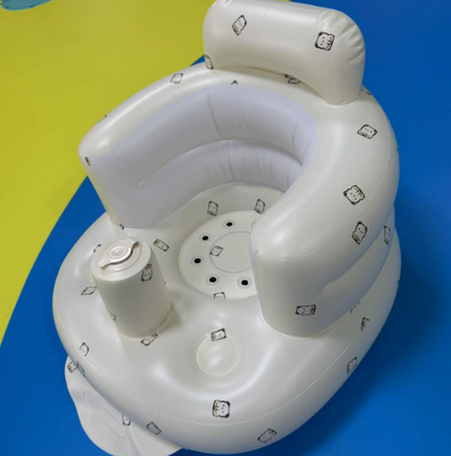 Časovo obmedzená 50% zľava 🛁 Nafukovacia detská sedačka s motívom medvedíka, multifunkčná prenosná stolička na kŕmenie a kúpanie 👶