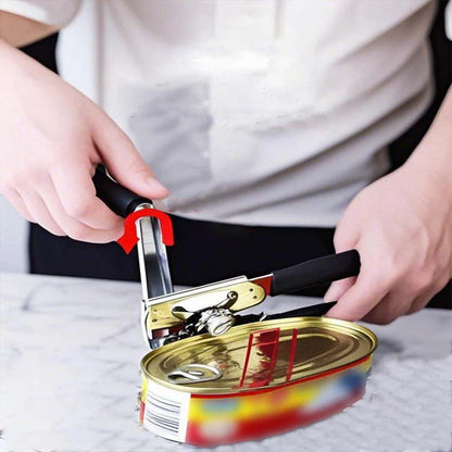 Ergonomický ručný otvárač konzerv s otočnou rukoväťou o 360°