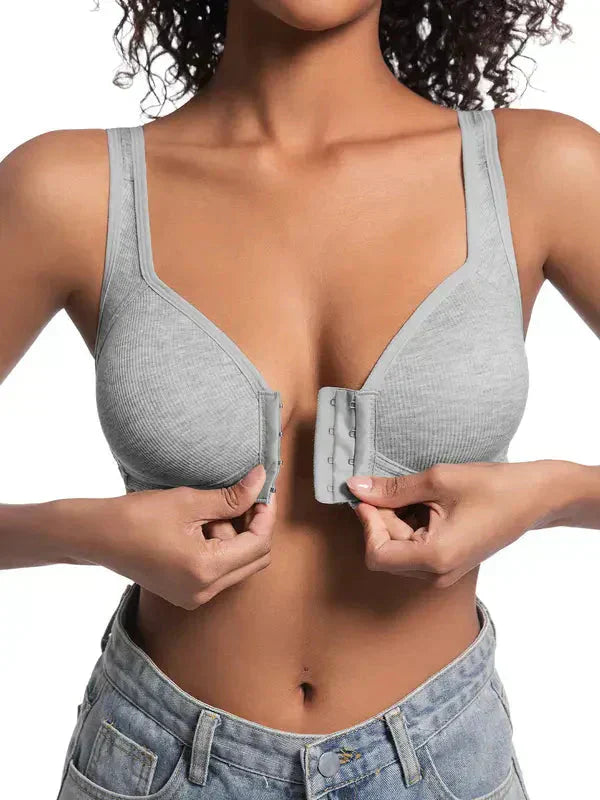 👙🔥Kúp 1 a získajte 1 zadarmo❤️🔥 Ľahko sa oblieka, s predným zapínaním, bezdrôtová podprsenka