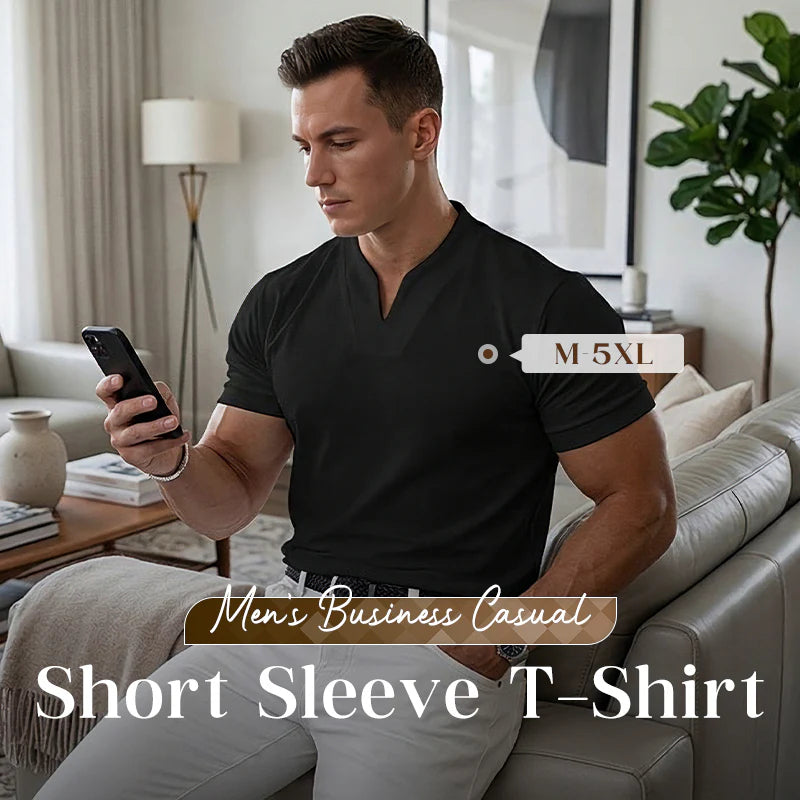 👕Pánske elegantné krátke rukávy fitness tričko