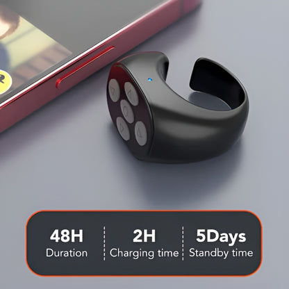 🤳Časovno omejen 50 % popust⚡ Daljinski upravljalnik Bluetooth Ring, 10-metrsko orodje za selfije na daljavo, aplikacija ni potrebna, naprava za obračanje strani
