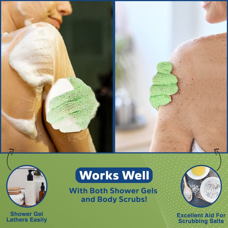 Sada exfoliačných sprchových rukavíc – hlboko čistiaci telový peeling, masážna rukavica pre kúpeľné procedúry