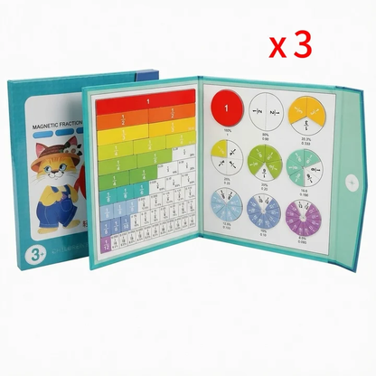 Časovo obmedzená 50% zľava 📖 Magnetická učebná pomôcka na zlomky v knižnom štýle, praktická pomôcka na učenie matematiky pre deti 🧲