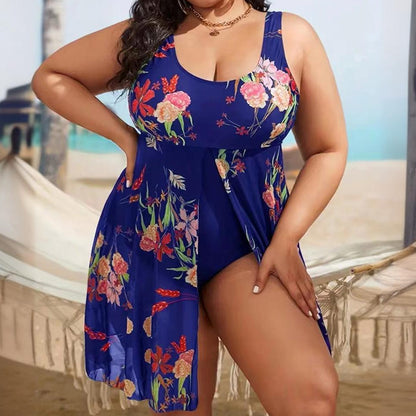 🌼50% zľava💧 Jednodielne plavky s kvetinovou potlačou, plus size, lichotivé a zoštíhľujúce, ideálne na dovolenku.