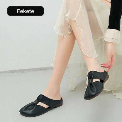 👡 Dámske mules s mašľou – mäkká podrážka | Módny dizajn, ľahké a pružné – ideálne na prechádzky a mestské aktivity 🛍️