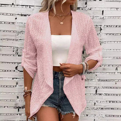 Časovo obmedzená zľava 50% 🌸 Letný prešívaný žakárový kardigan, ľahký, priedušný, klimatizovaný, slnečno-ochranný vrchný odev 🌿👗