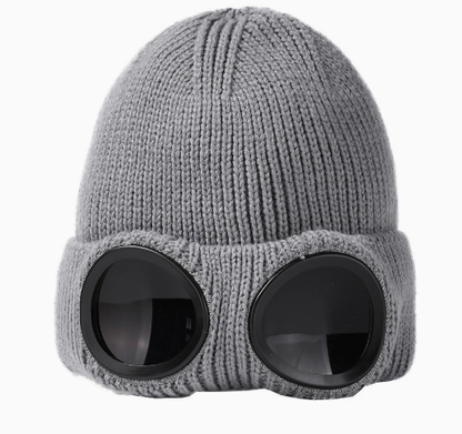 Pletena zimska kapa z vgrajenimi očali | WARM