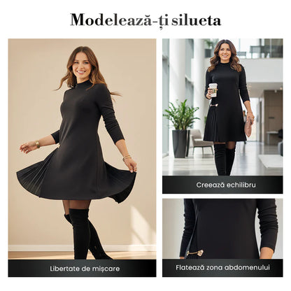 📢📢ZĽAVA 60 %!! 💝Elegantné šaty s dlhými rukávmi a záhybmi