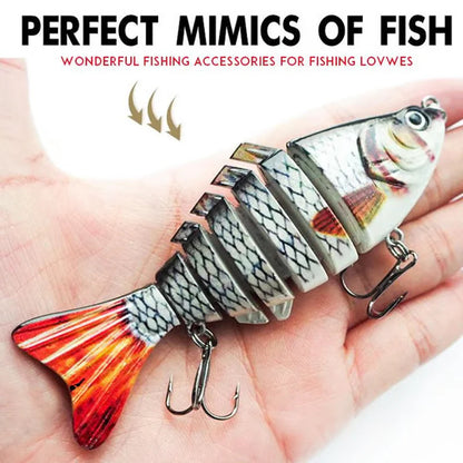 🔥🎣 Profi minőségű, tagolt úszócsali – Kézzel hangolt mozgás, 3x erősebb horgok, a Lake Fork-on sügérekre tesztelve 🐟