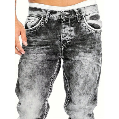 👖Pánska móda: kreatívne, pružné džínsy
