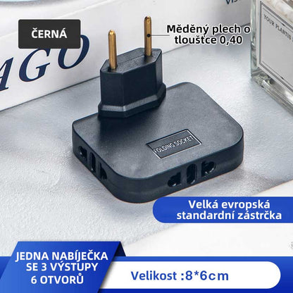 Otočný adaptér zásuvky – predlžovacia zástrčka s otočným uhlom 180 stupňov