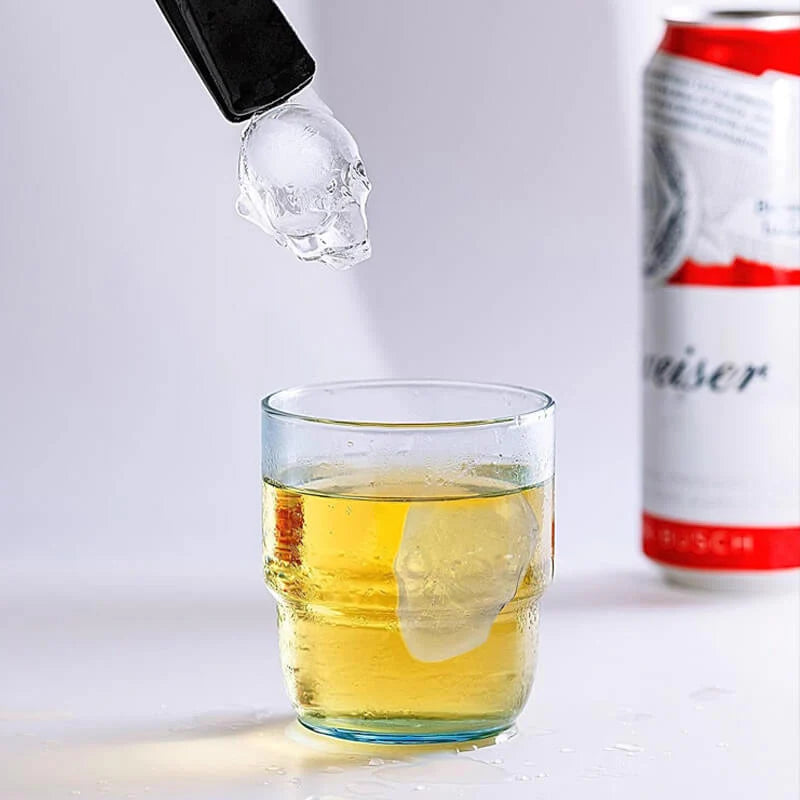 💀 🧊 Silikónová forma na ľadové kocky v tvare lebky – na vlastnú výrobu