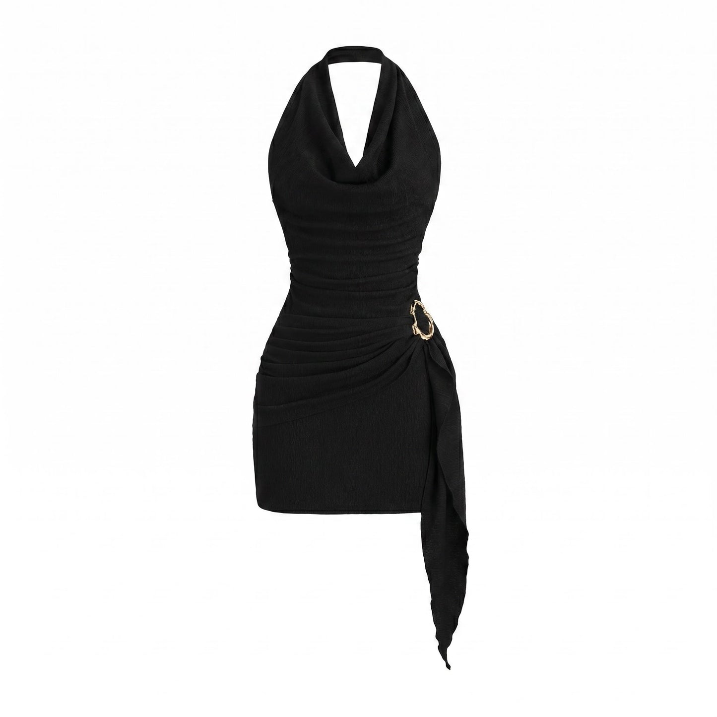 👗Dámske ležérne šaty s výstrihom za krkom, odhaleným chrbtom a priliehavým výstrihom do V✨