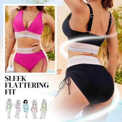 🔥Teraz v predaji💥 – 👙 Bikini set s vysokým pásom, tvarujúci bruško, vo viacerých farbách