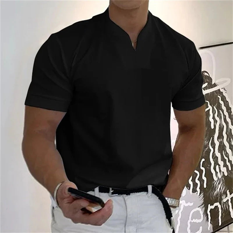 👕Pánske elegantné krátke rukávy fitness tričko