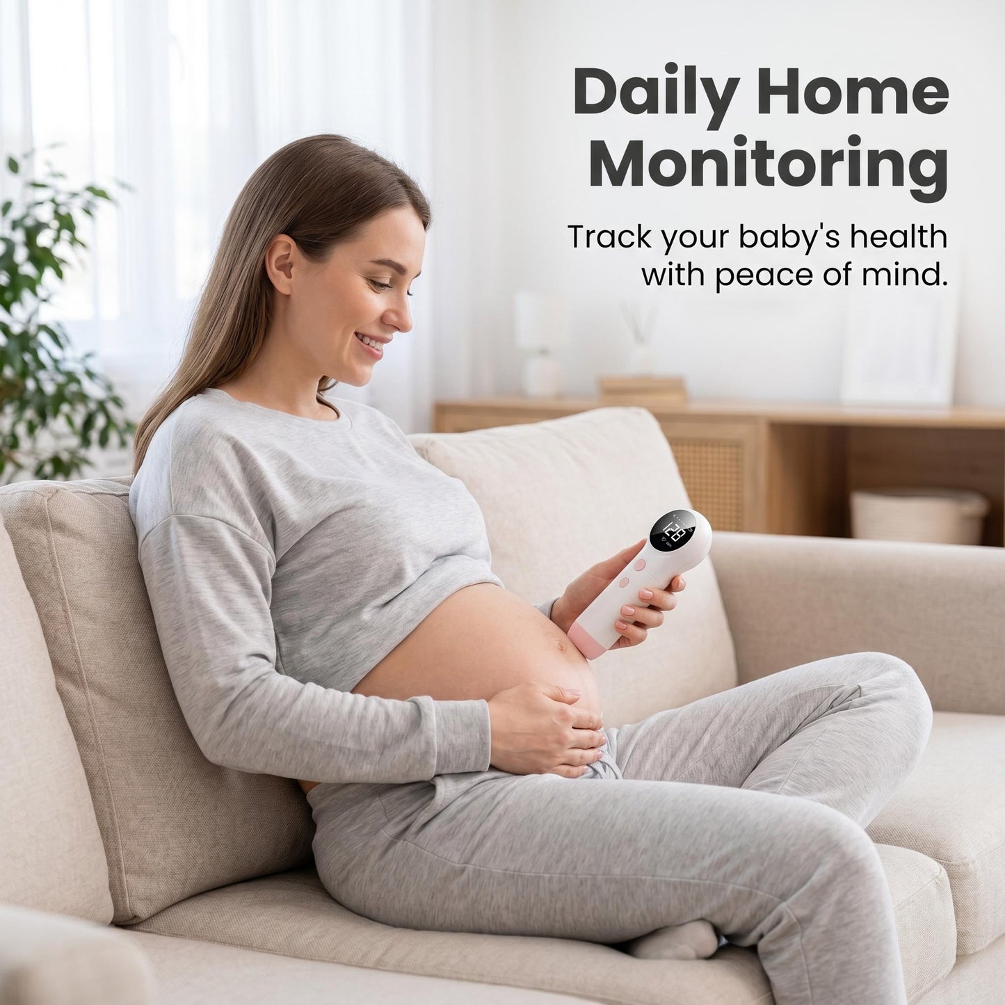 👶💓Domáci Dopplerovský monitor srdca plodu: Nulové žiarenie, redukcia šumu, zobrazenie srdcovej frekvencie v reálnom čase, rodina môže počúvať srdcový tep plodu
