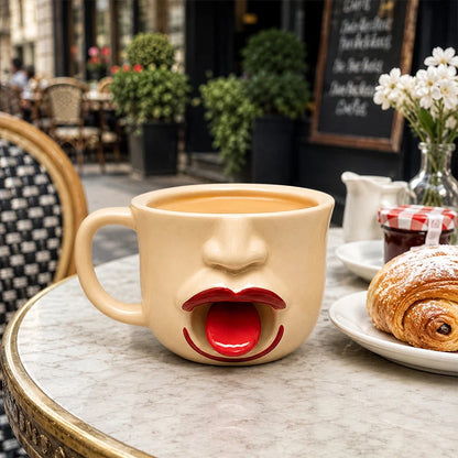 Igriva 3D keramična skodelica z obrazom za tople in hladne pijače | MUG